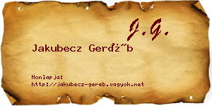 Jakubecz Geréb névjegykártya